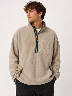 GAP Men’s XL Sherpa Fleece Jacket Full Zip Gorpcore Utility Outdoor